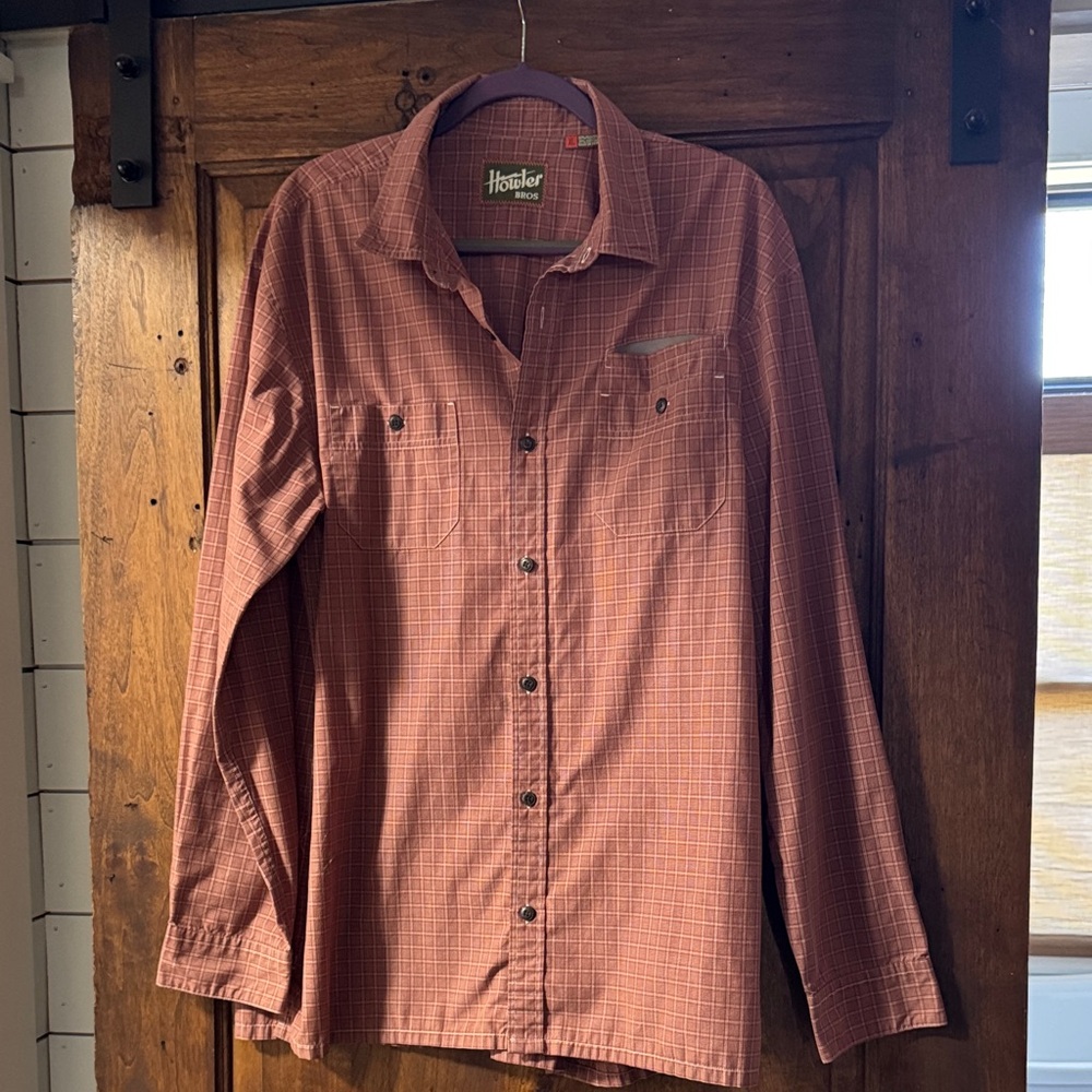 Howler Brothers Men's Rust Button Down Shirt